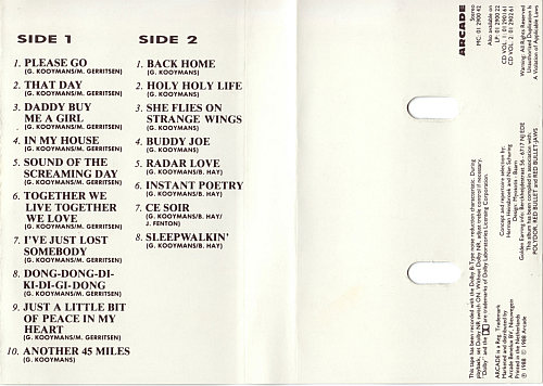 Golden Earring The Very Best of 1965 - 1976 Volume 1 cassette inlay inner 1988 Netherlands